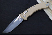 Microtech Amphibian Folder RAM-Lok - Black Finish / Drop Point / Fluted Tan G-10 Handle 137RL-1FLGTTA - Northwest Knives