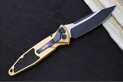 Microtech SOCOM Elite Auto- Black Blade / Tan Handles w/ Black Inserts 160-1TA - Northwest Knives