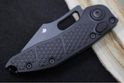 Microtech Stitch Auto Tactical - Wharncliffe Black Blade / Black Aluminum Handle 169-1T - Northwest Knives