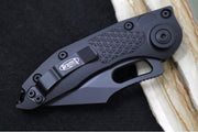 Microtech Stitch Auto Tactical - Wharncliffe Black Blade / Black Aluminum Handle 169-1T - Northwest Knives