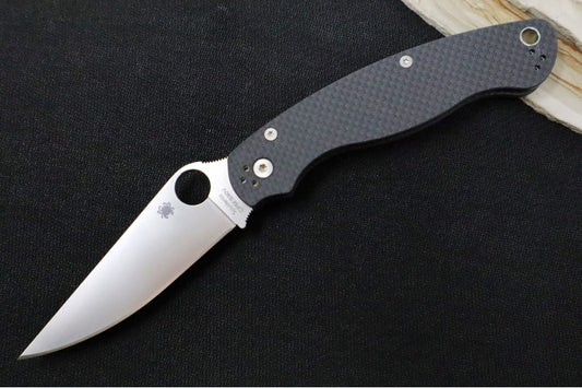 Spyderco Military 2 SPRINT RUN - CPM-S90V Steel / Satin Blade / Black Carbon Fiber Handle C36CFP2