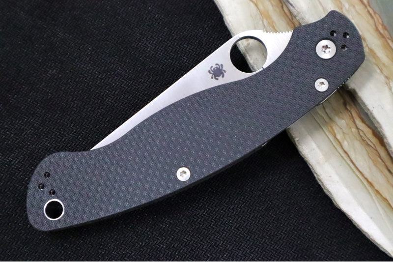 Spyderco Military 2 SPRINT RUN - CPM-S90V Steel / Satin Blade / Black Carbon Fiber Handle C36CFP2 - Northwest Knives