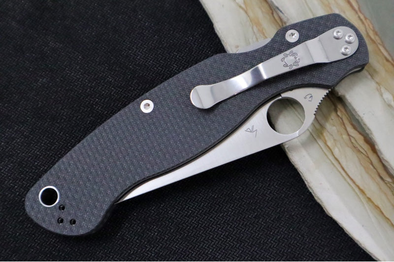 Spyderco Military 2 SPRINT RUN - CPM-S90V Steel / Satin Blade / Black Carbon Fiber Handle C36CFP2 - Northwest Knives