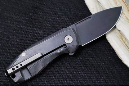 Lionsteel Nano Flipper - Old Black PVD Finish / Drop Point Blade / CPM-Magnacut Steel / Nebula FatCarbon Fiber Handle NA01NB