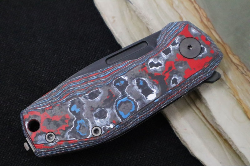 Lionsteel Nano Flipper - Old Black PVD Finish / Drop Point Blade / CPM-Magnacut Steel / Nebula FatCarbon Fiber Handle NA01NB