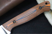 White River Knives Jason Fry Utility Hunter - CPM-S35VN Steel / Tumbled Stonewash Finish / Black & Orange G-10 Handle WRFRY-UHT-GOB - Northwest Knives