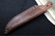White River Knives Jason Fry Utility Hunter - CPM-S35VN Steel / Tumbled Stonewash Finish / Black & Orange G-10 Handle WRFRY-UHT-GOB - Northwest Knives