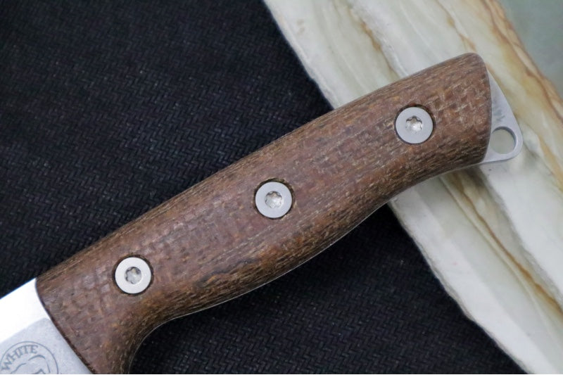 White River Ursus Cub - Natural Burlap Micarta Handle / CPM-Magnacut Steel WRUR35-BNA