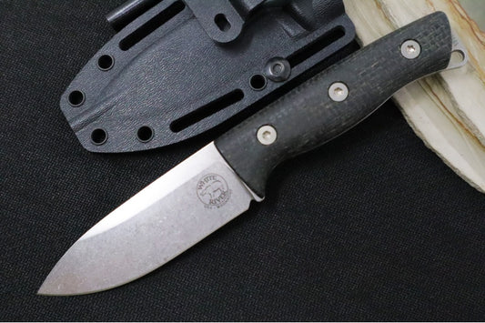 White River Ursus Cub - Black Burlap Micarta Handle / CPM-Magnacut Steel WRUR35-BBL