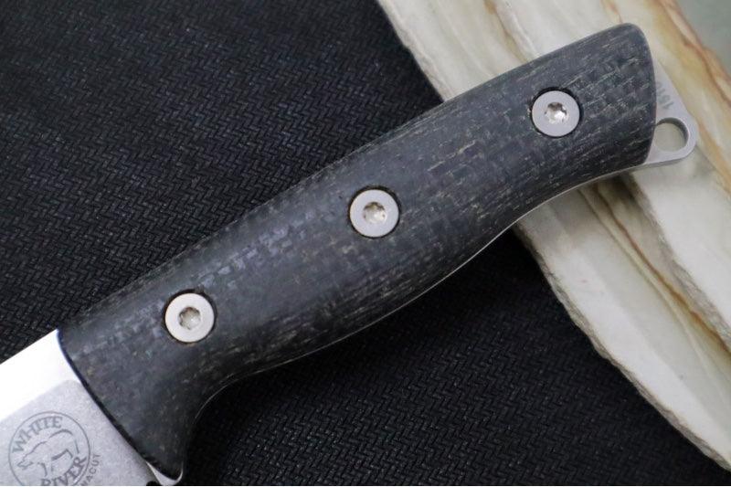White River Ursus Cub - Black Burlap Micarta Handle / CPM-Magnacut Steel WRUR35-BBL - Northwest Knives