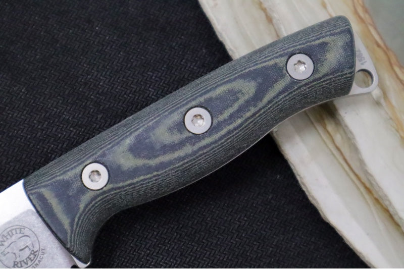 White River Ursus Cub - Black & OD Green Linen Micarta Handle / CPM-Magnacut Steel WRUR35-LBO - Northwest Knives