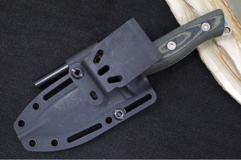 White River Ursus Cub - Black & OD Green Linen Micarta Handle / CPM-Magnacut Steel WRUR35-LBO