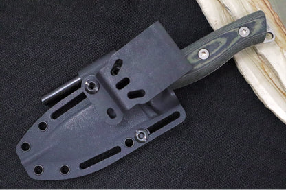 White River Ursus Cub - Black & OD Green Linen Micarta Handle / CPM-Magnacut Steel WRUR35-LBO