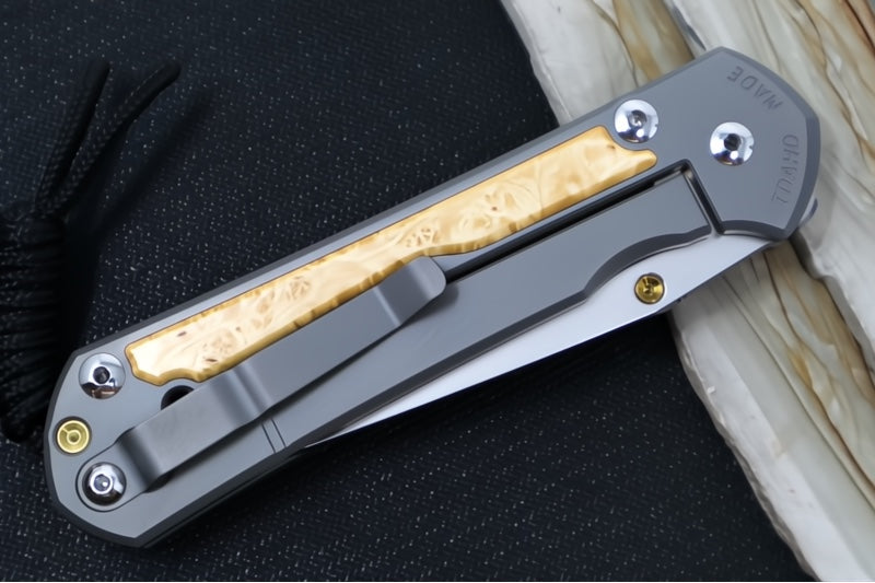 Chris Reeve Large Sebenza 31 - Tanto Blade / Box Elder Inlay / CPM-Magnacut Steel (A3) L31-1132