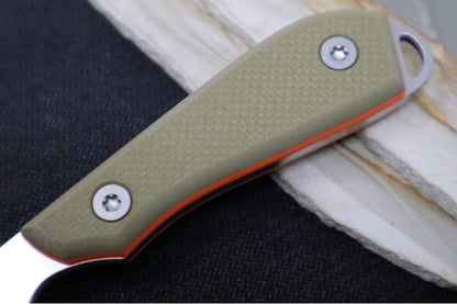 White River M1 Skinner - Textured Green & Orange G-10 Handle / CPM-S35VN Steel WRM1-SKN-TGO