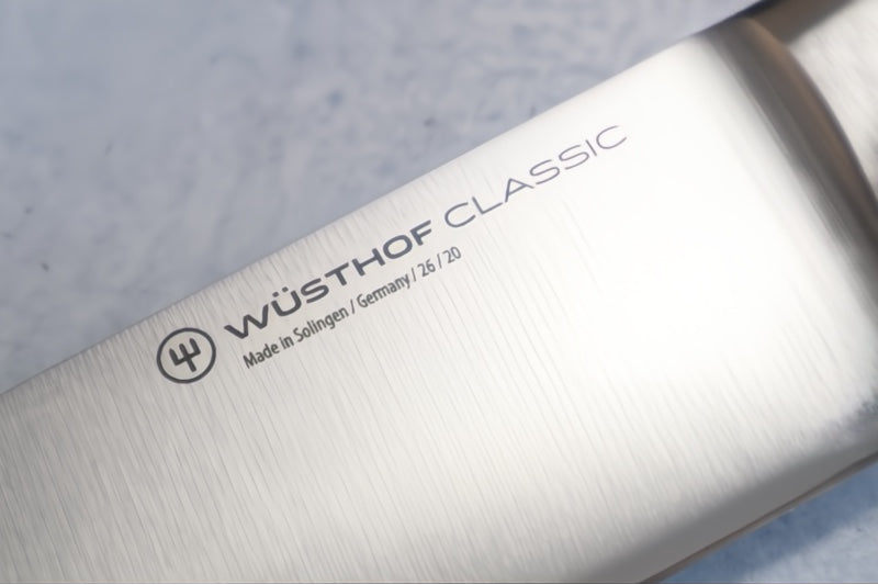 Wusthof Classic - Pink Himalayan Salt - 8" Chef's Knife - Fully forged German stainless steel (X50 CrMoV 15) - Made in Solingen, Germany