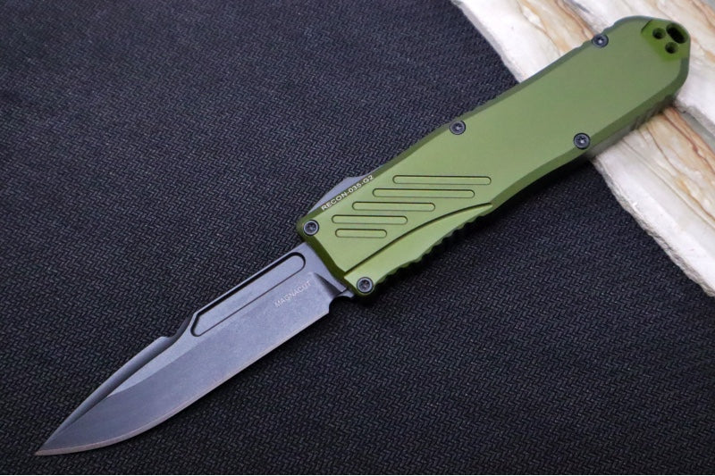 Guardian Tactical Recon 035 G2 - CPM-Magnacut Steel / Black Tactical Finish / Spear Point Blade/ OD Green Anodized Aluminum Handle 98111G2 - Northwest Knives