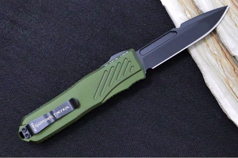 Guardian Tactical Recon 035 G2 - CPM-Magnacut Steel / Black Tactical Finish / Spear Point Blade/ OD Green Anodized Aluminum Handle 98111G2