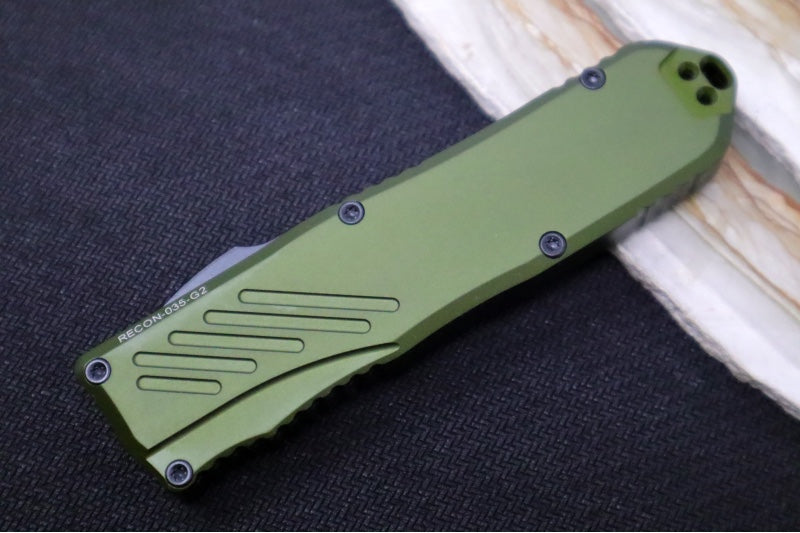 Guardian Tactical Recon 035 G2 - CPM-Magnacut Steel / Black Tactical Finish / Spear Point Blade/ OD Green Anodized Aluminum Handle 98111G2