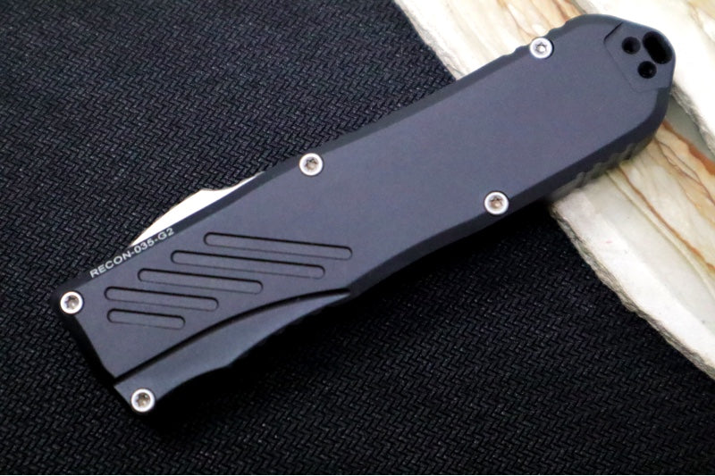 Guardian Tactical Recon 035 G2 - CPM-Magnacut Steel / Stonewashed Finish / Serrated Spear Point Blade / Black Anodized Aluminum Handle 93512G2 - Northwest Knives