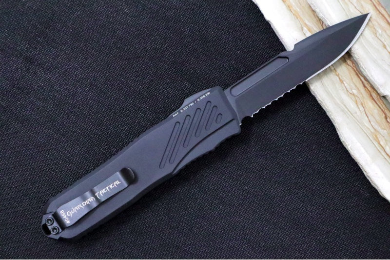Guardian Tactical Recon 035 G2 - CPM-Magnacut Steel / Black Tactical Finish / Serrated Spear Point Blade / Black Anodized Aluminum Handle 93112G2 - Northwest Knives