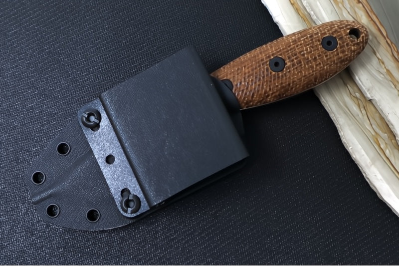 Esee Knives Sencillo Fixed Blade - Brown Burlap Micarta Handle / CPM-Magnacut Steel / Stonewashed Finish SENCILLO-M