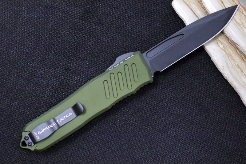 Guardian Tactical Recon 040 - Black Tactical Finish / Elmax Steel / OD Green Anodized Aluminum Handle 118111 - Northwest Knives