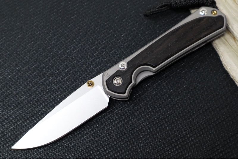 Chris Reeve Knives Small Sebenza 31 - Drop Point Blade in CPM-Magnacut / Bog Oak Inlay (A4) S31-1100 - Northwest Knives