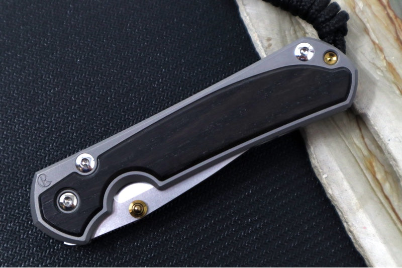 Chris Reeve Knives Small Sebenza 31 - Drop Point Blade in CPM-Magnacut / Bog Oak Inlay (A4) S31-1100 - Northwest Knives