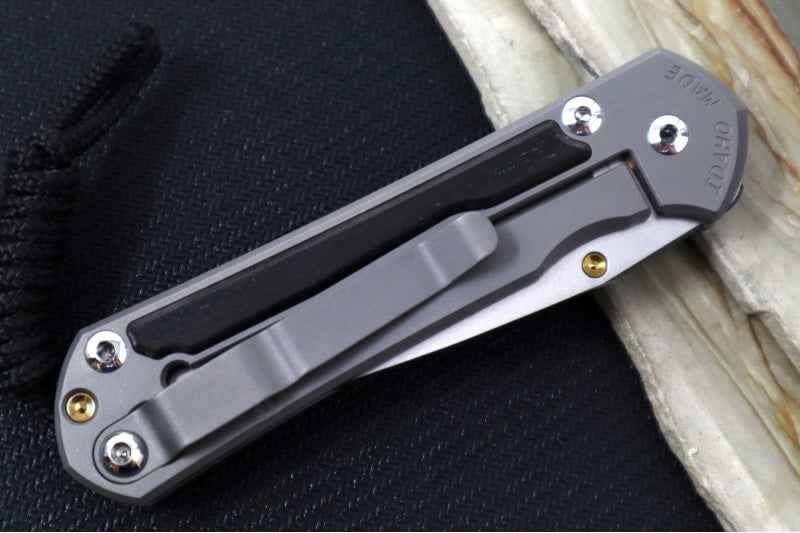 Chris Reeve Knives Small Sebenza 31 - Drop Point Blade in CPM-Magnacut / Bog Oak Inlay (A4) S31-1100 - Northwest Knives
