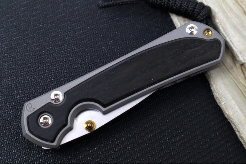 Chris Reeve Knives Small Sebenza 31 - Drop Point Blade in CPM-Magnacut / Bog Oak Inlay (A3) S31-1100 - Northwest Knives
