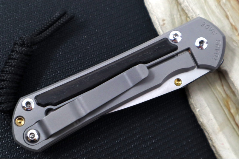 Chris Reeve Knives Small Sebenza 31 - Drop Point Blade in CPM-Magnacut / Bog Oak Inlay (A3) S31-1100 - Northwest Knives