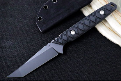 Toor Knives Kingpin The Don - Black KG Gunkote Blade / CPM-3V Steel / Black Paper Micarta Handle & Titanium Liners / Black Velvet Kydex Sheath 850061338211