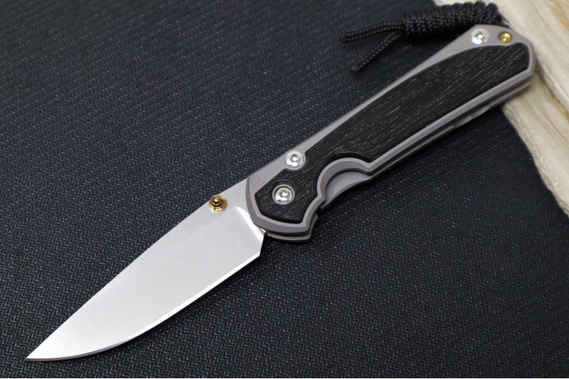Chris Reeve Knives Small Sebenza 31 - Drop Point Blade in CPM-Magnacut / Bog Oak Inlay (A2) S31-1100 - Northwest Knives