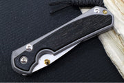 Chris Reeve Knives Small Sebenza 31 - Drop Point Blade in CPM-Magnacut / Bog Oak Inlay (A2) S31-1100 - Northwest Knives