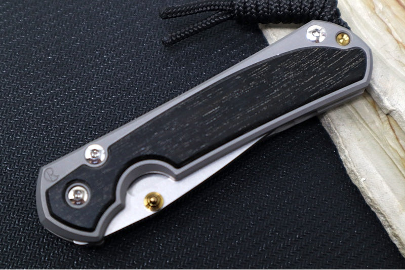 Chris Reeve Knives Small Sebenza 31 - Drop Point Blade in CPM-Magnacut / Bog Oak Inlay (A2) S31-1100 - Northwest Knives