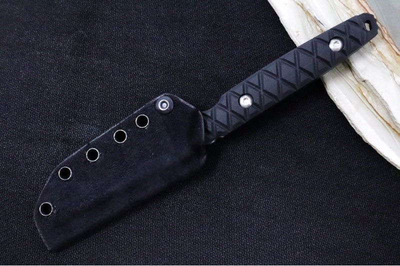 Toor Knives Kingpin The Don - Black KG Gunkote Blade / CPM-3V Steel / Black Paper Micarta Handle & Titanium Liners / Black Velvet Kydex Sheath 850061338211