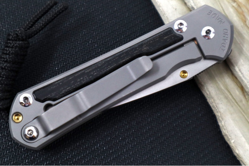 Chris Reeve Knives Small Sebenza 31 - Drop Point Blade in CPM-Magnacut / Bog Oak Inlay (A2) S31-1100 - Northwest Knives