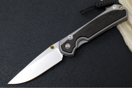 Chris Reeve Knives Small Sebenza 31 - Drop Point Blade in CPM-Magnacut / Bog Oak Inlay (A1) S31-1100 - Northwest Knives