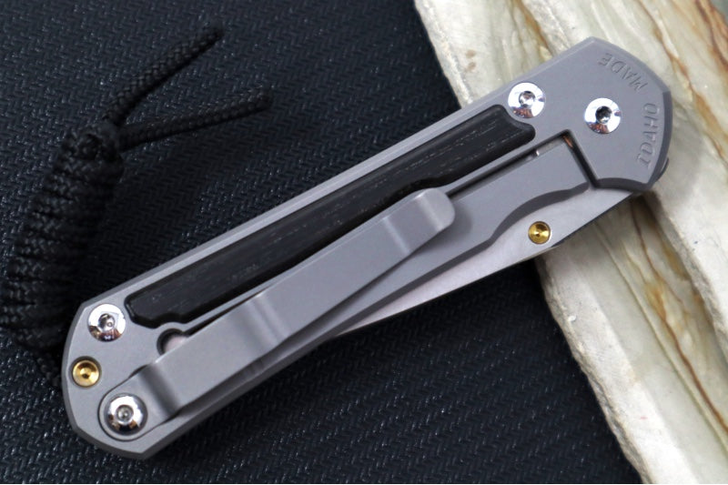 Chris Reeve Knives Small Sebenza 31 - Drop Point Blade in CPM-Magnacut / Bog Oak Inlay (A1) S31-1100 - Northwest Knives