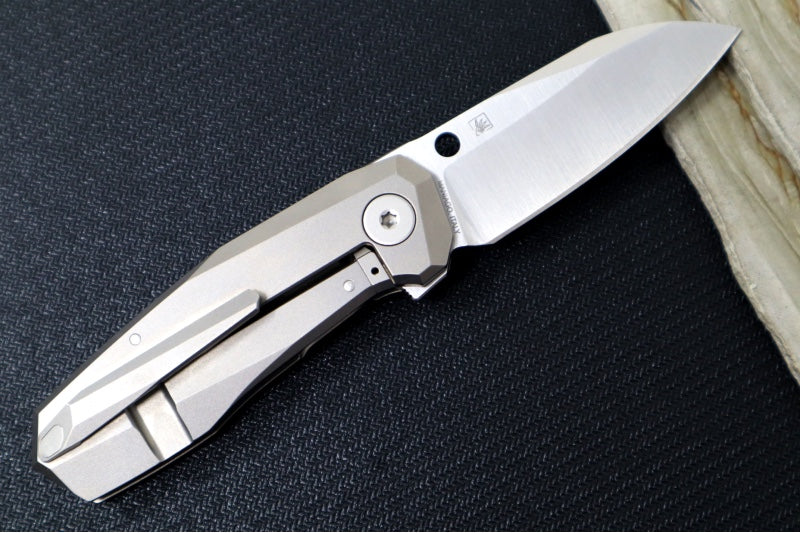Garage Spyderco Techno 3 - Chamfered Titanium Handle / XHP Steel / Sheepsfoot Blade - C158TIP3 - Northwest Knives