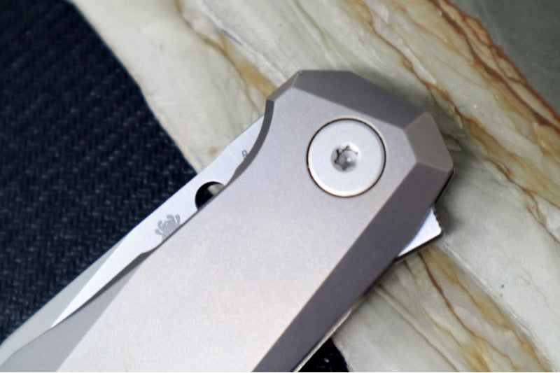 Garage Spyderco Techno 3 - Chamfered Titanium Handle / XHP Steel / Sheepsfoot Blade - C158TIP3 - Northwest Knives