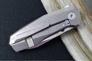 Garage Spyderco Techno 3 - Chamfered Titanium Handle / XHP Steel / Sheepsfoot Blade - C158TIP3 - Northwest Knives