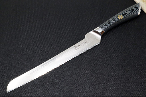 Garage Sale Cangshan Cutlery NAKA Series 9" Bread Knife - 67 Layered Forged X-7 Damascus - Magnetic Wood Saya Sheath - Northwest Knives