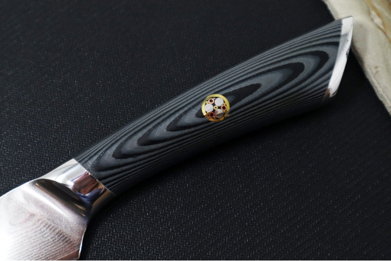 Cangshan Cutlery NAKA Series 7" Boning Knife - 67 Layered Forged X-7 Damascus - Magnetic Wood Saya Sheath - Northwest Knives