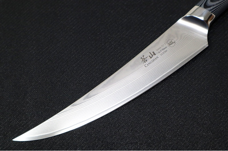 Cangshan Cutlery NAKA Series 7" Boning Knife - 67 Layered Forged X-7 Damascus - Magnetic Wood Saya Sheath - Northwest Knives