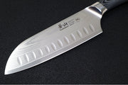 Cangshan Cutlery NAKA Series 6" Santoku Knife - 67 Layered Forged X-7 Damascus - Magnetic Wood Saya Sheath - Northwest Knives