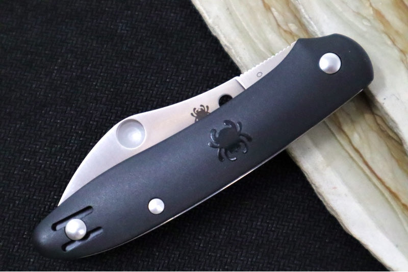Spyderco Roadie XL - Black FRN Handle / Satin Finish / Sheepsfoot Blade / M398 Steel - C267BKP - Northwest Knives