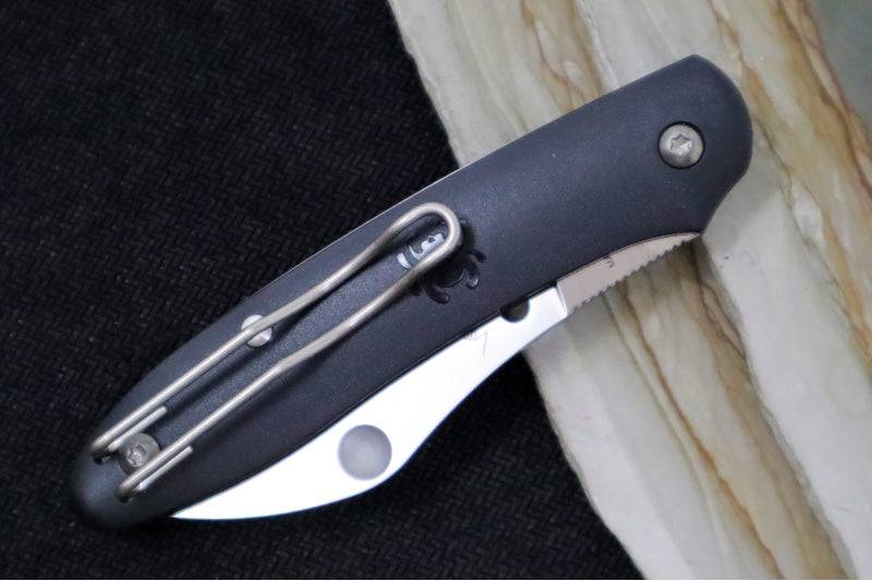 Spyderco Roadie XL - Black FRN Handle / Satin Finish / Sheepsfoot Blade / M398 Steel - C267BKP - Northwest Knives