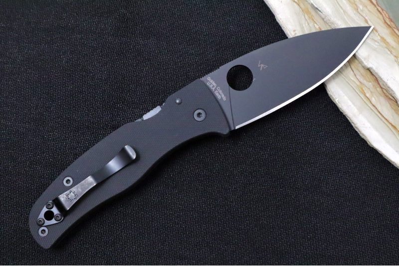 Spyderco Bodacious - Black G-10 Handle / CPM-S30V Steel / Black Leaf Shaped Blade C263GPBK